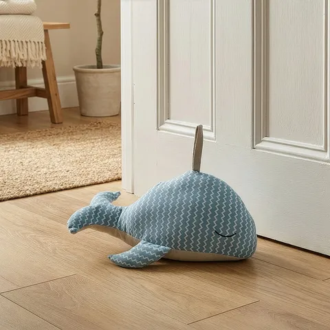 Cute Dolphin Doorstop Fabric Ocean Style Animal Door Stopper Heavy Duty Fine Sand Filled Home Decorative Ornament