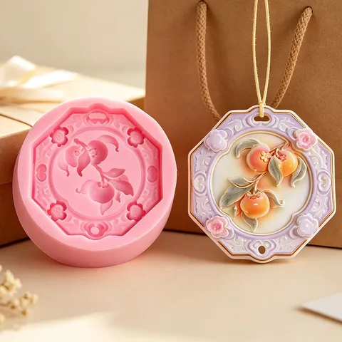 Silicone Mold Embossed Floral Window Lattice Design For Aromatherapy Plaster Hand Soap Craft Cake Mold