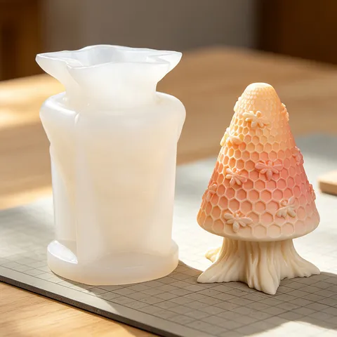 Christmas Tree Honeycomb Candle Silicone Mold DIY Aromatherapy Plaster Soap Making Mold Home Decor Craft Mold