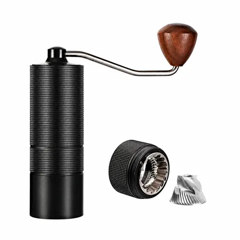 Manual Coffee Grinder Hand Crank Stainless Steel Burr Aluminum Alloy Body Adjustable Coarseness Coffee Mill Bean Grinder