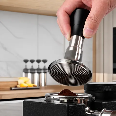 Adjustable Coffee Tamper Stainless Steel Threaded Base Constant Pressure Espresso Tamper Professional Barista Tool
