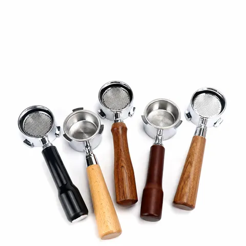 Stainless Steel Coffee Bottomless Portafilter Replacement Handle Espresso Machine Parts Commercial Home Barista Tool