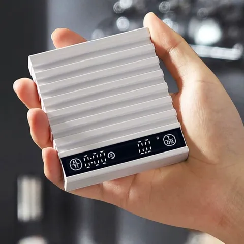 Mini Bilancia Elettronica Intelligente per Caffè Bilancia da Cucina Digitale con Display LED USB Ricaricabile