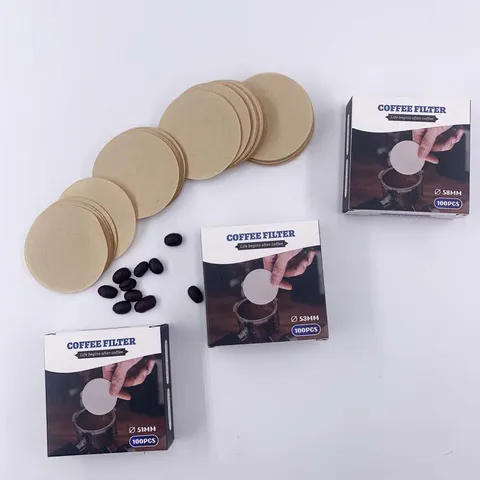 Disposable Round Paper Coffee Filters Espresso Moka Pot Drip Coffee Machine Pour Over Coffee Maker Filter Paper