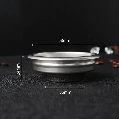 Panier Filtre pour Machine à Espresso en Acier Inoxydable 58 Bol Aveugle Tasse Simple Double Pièce de Nettoyage