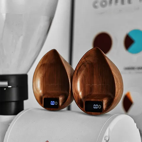 Wooden Electronic Coffee Scale Digital Espresso Weighing Scale Pour Over Coffee Bean Gram Scale With Timer Kitchen Tool