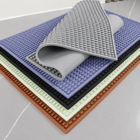 Silicone Bar Mat Non Slip Thick Drainage Mat Heat Resistant Coffee Coaster Counter Mat Kitchen Barware Accessories