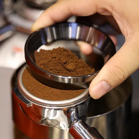 Aluminum Coffee Dosing Ring Espresso Powder Ring Universal Powder Feeder Barista Tool Kitchen Accessory