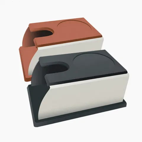 Stainless Steel Silicone Coffee Tamper Holder Mat Anti Slip Corner Coffee Distributor Press Powder Pad Barista Coffee Accessories
