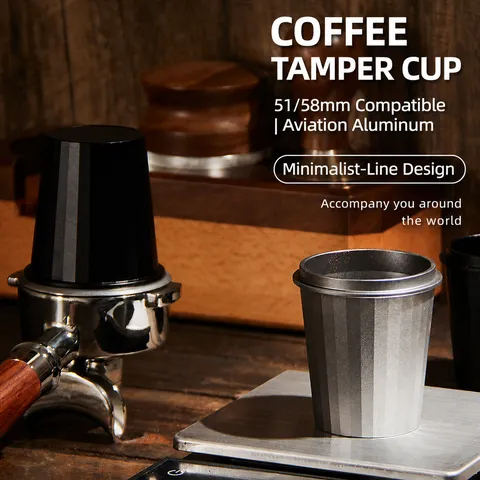 Aluminum Alloy Coffee Dosing Cup Espresso Powder Feeder Ring Grinder Powder Receiver Coffee Machine Handle Accessories