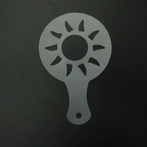 Plastic Coffee Stencil Mold Flower Latte Art Printing Template Set Reusable Cappuccino Decorating Tools Baking Accessories