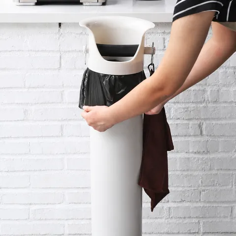 Heavy Duty Black Plastic Trash Bags For Kitchen Coffee Grounds Bucket Garbage Bag Thickened Durable Flat Top Design