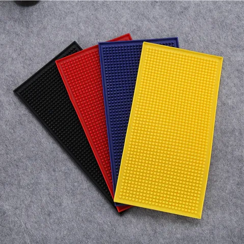 Thickened PVC Bar Mat Non-Slip Waterproof Spill Mat Rubber Counter Mat Barware Coffee Table Mat Service Mat