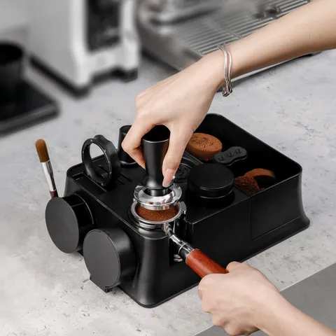 ABS Plastic Coffee Tamper Holder Station Espresso Portafilter Stand Coffee Distributor Storage Rack Kitchen Tool