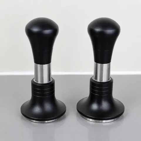 Stainless Steel Italian Coffee Tamper Spring Loaded Coffee Distributor Espresso Tamper Barista Tool For Home Cafe