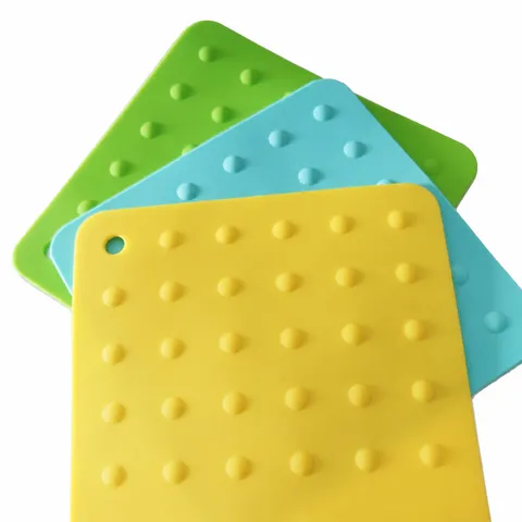 Silicone Heat Resistant Placemat Square Anti-Slip Table Mat Dining Table Protector Kitchen Gadget For Bowl Plate Cup