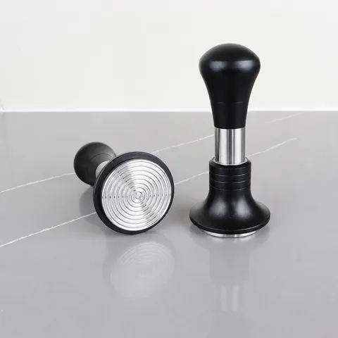 Stainless Steel Italian Coffee Tamper Spring Loaded Coffee Distributor Espresso Tamper Barista Tool For Home Cafe