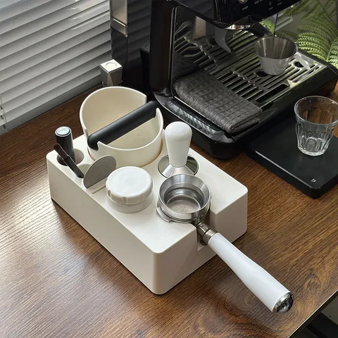 ABS Espresso Tamper Station Coffee Distributor Holder Multi-Functional Organizer Rack For Portafilter Home Office
