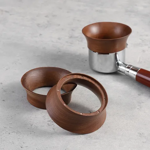 Walnut Wood Espresso Dosing Funnel Magnetic Coffee Dosing Ring For Espresso Machine Portafilter Coffee Maker Accessory