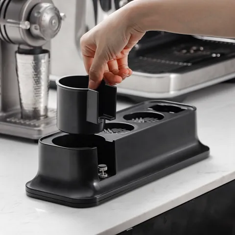 ABS Coffee Tamper Station Portafilter Holder Multi-Functional Espresso Distribution Tool Stand Coffee Distributor Base Home