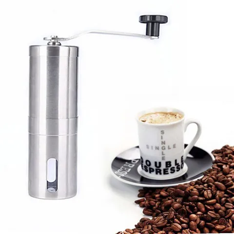Roestvrijstalen Handmatige Koffiemolen Draagbare Handzwengel Koffieboonmolen met Keramische Kern Keuken Café Gereedschap
