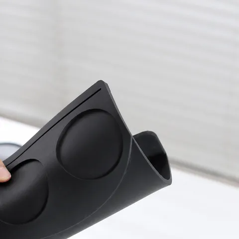 Black Silicone Coffee Tamper Mat Non-Slip Barista Tool Holder Espresso Tamping Pad Kitchen Coffee Making Accessories