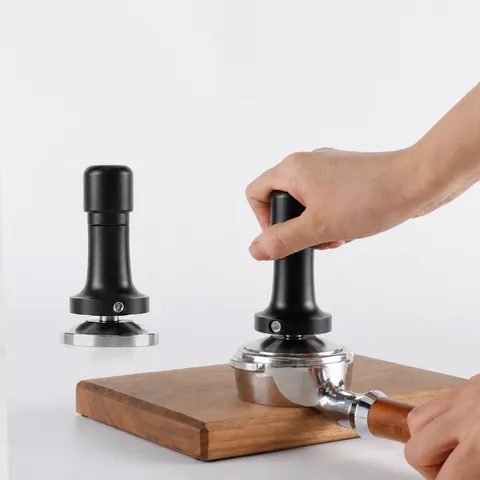 Stainless Steel Coffee Tamper Flat Base Espresso Powder Hammer Barista Tool For Home Office Cafe Kitchen