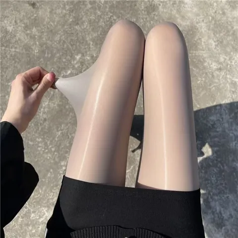 Dames Glanzende Olieglans Panty Polyester Dun Hoge Elasticiteit Reflecterende Tights Anti-Laddervrij Sexy Kousen