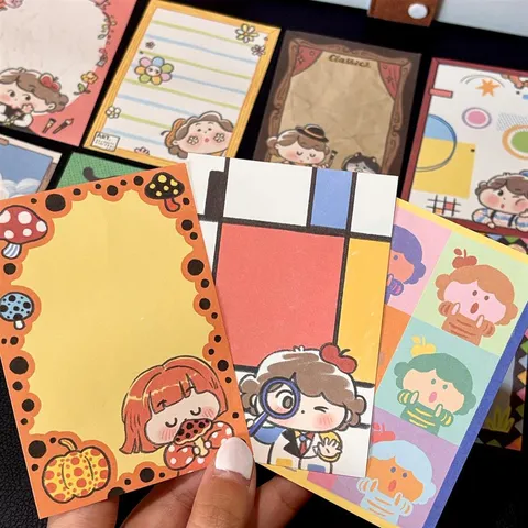 Origineel Ontwerp Leuke Cartoon Frame Notizblock Sticky Notes Scrapbook Journal Decoratief Papier Schrijfwaren