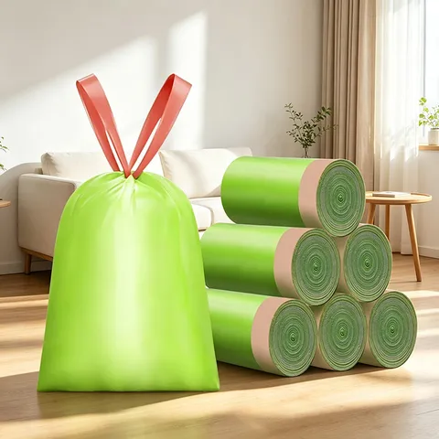 Sacchetto della Spazzatura con Coulisse all'Artemisia per la Pulizia della Cucina Sacco per Rifiuti in Plastica Spessa Profumato in Rotolo
