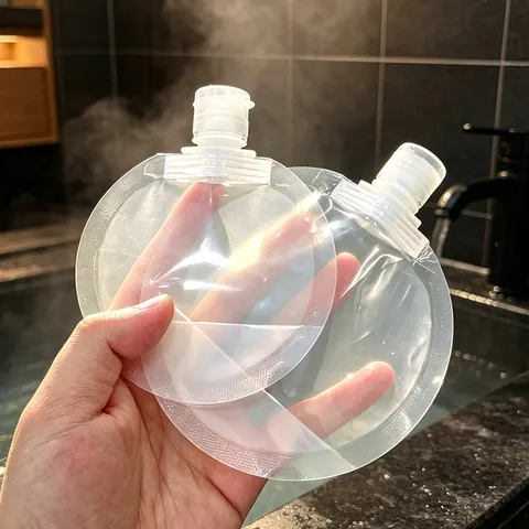 Sachets de Distribution de Lotion de Voyage Portables en PET pour Shampoing Gel Douche Récipients Rechargeables Transparents Cosmétiques Blanc