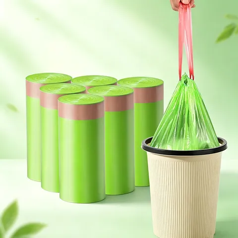 Sacchetto della Spazzatura con Coulisse all'Artemisia per la Pulizia della Cucina Sacco per Rifiuti in Plastica Spessa Profumato in Rotolo