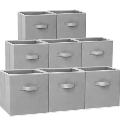 Scatola Portaoggetti in Tessuto Pieghevole Contenitori Senza Coperchio Con Maniglia Organizer per Vestiti Giocattoli Casa Armadio Soggiorno