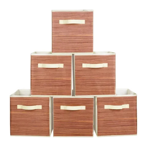 Opvouwbare Stoffen Opbergdoos met Handvat Open Opbergmand Kast Organizer Kubus voor Kleding Speelgoed Huis Woonkamer