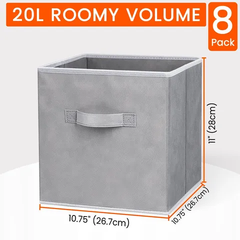 Scatola Portaoggetti in Tessuto Pieghevole Contenitori Senza Coperchio Con Maniglia Organizer per Vestiti Giocattoli Casa Armadio Soggiorno