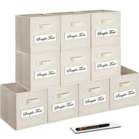 Foldable Fabric Storage Box Non Woven Cloth Organizer Cube Bins For Clothes Toys Wardrobe Living Room Home