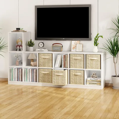 Scatola Portaoggetti in Tessuto Pieghevole Contenitore in Tessuto Non Tessuto Con Manico Organizer Quadrato per Armadio Casa Soggiorno