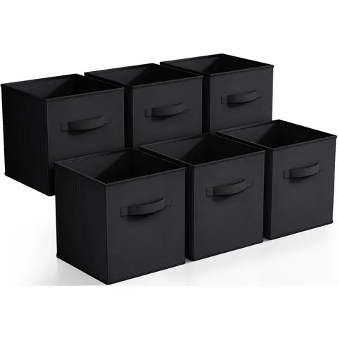 Scatola di Immagazzinaggio in Tessuto Pieghevole Con Manico Contenitore Aperto Per Armadio Guardaroba Organizer Vestiti Casa Soggiorno Contenitore