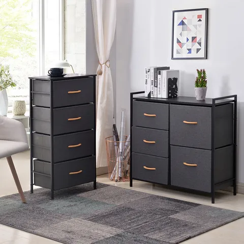 Armadio di Stoccaggio Multistrato Tipo Cassetto Comodino Soggiorno Organizzatore di Stoccaggio con Top in Legno