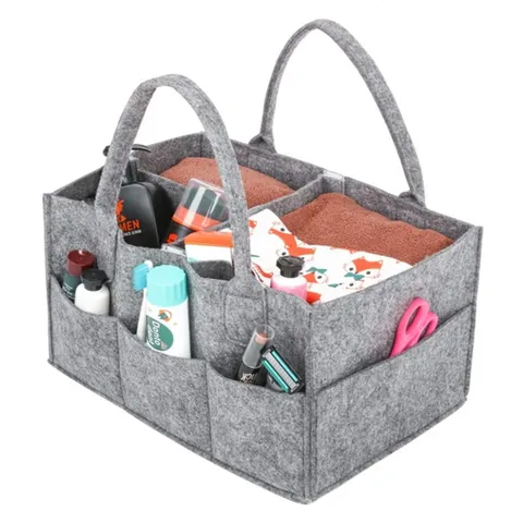 Vilt Opbergmand Draagbaar Multi-Compartiment Luier Organizer Reistas Modern Minimalistische Organizer