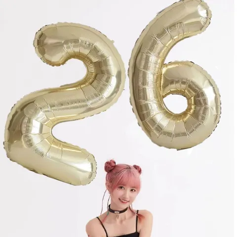 Large Gold Number Balloon Aluminum Foil Metallic Mylar Number Balloons For Birthday Wedding Anniversary Party Decorations