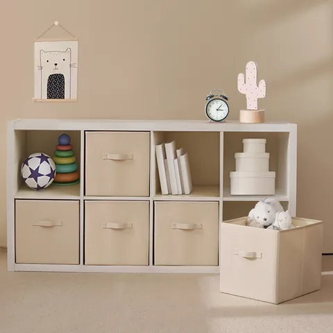 Opvouwbare Niet-Geweven Stof Opbergdoos Vierkante Open Opslagbak Kast Organizer Mand Voor Kleding