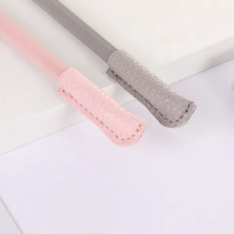 Metal Eternal Pencil Without Sharpening HB Lead Pencil With Leather Pen Case For Writing Drawing Office