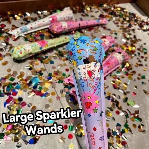 Handheld Inflatable Confetti Balloon Stick Toy With Colorful Sequins Cartoon Printed Party Poppers For Festive Birthday Celebration Atmosphere Decoration