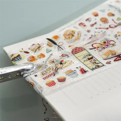 Washi Tape PET Gestanst Decoratieve Tape Zoet Cupcake Ontwerp Scrapbooking DIY Ambacht Kantoorartikelen Plakband Rol