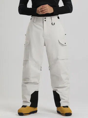Winter Outdoor Ski Pants For Men Women Thickened Waterproof Windproof Insulated Cargo Snowboarding Pants Straight Leg Snow Pants