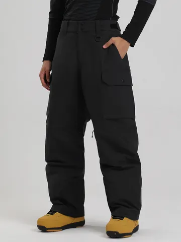 Winter Outdoor Ski Pants For Men Women Thickened Waterproof Windproof Insulated Cargo Snowboarding Pants Straight Leg Snow Pants