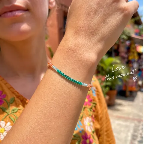 Dames Glas Gefacetteerd Kraal Verstelbaar Geweven Armband Handgemaakt Kleurrijk Fris Zoet Vakantie Vriendschap Sieraden Cadeau