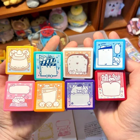 Cute Cartoon Photosensitive Stamp Handaccount DIY Diary Decorative Seal Student Stationery Reading Movie Design