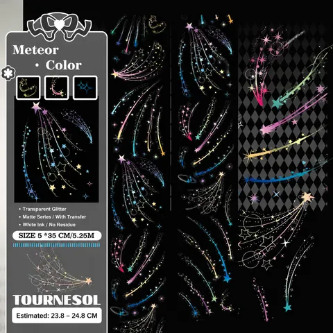 Decoratieve Washi Tape En Gestanste Sticker Rol Vlinder Sterrenhemel Kant Ontwerp Voor Dagboek Scrapbooking DIY